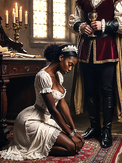 Neger maide on her knes6