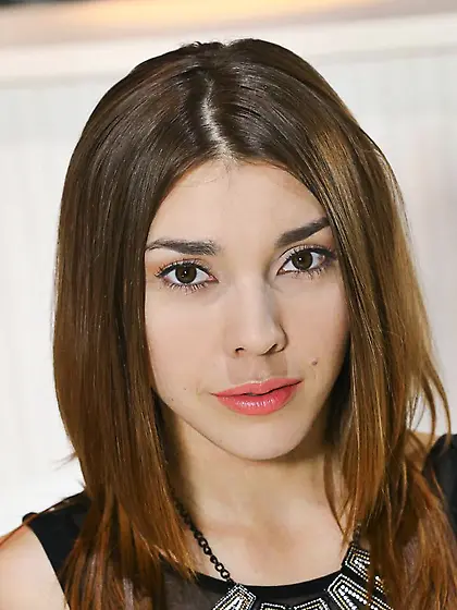 Naughty and beautiful bimbo Balina A is stripping and finally po