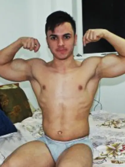 Brunette Young Man Nicholashuge Striptease.