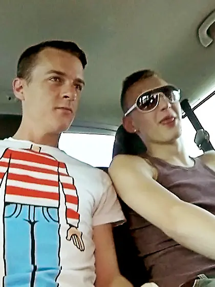 Guys car pick tattooed