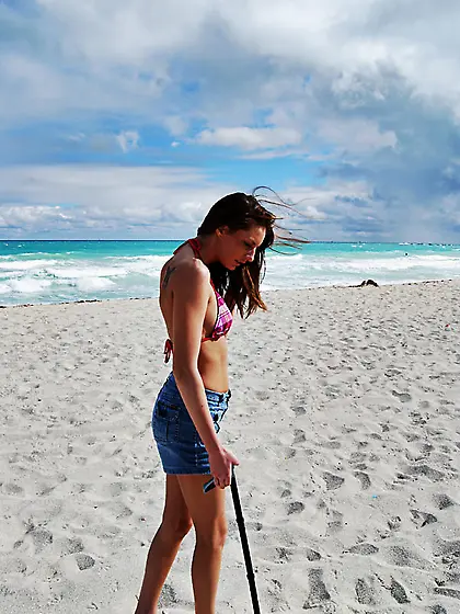 American hot teen beach babe