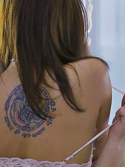 Erin and Xavier share a romantic yet naughty moment together