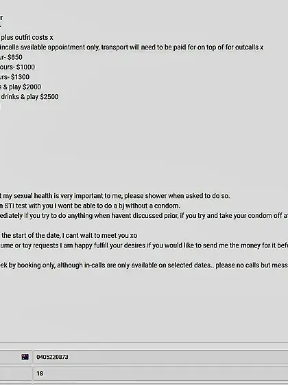 Melbourne sex worker @blazebunnyx @daniellaaagra