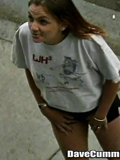 Oversized t-shirt brunette hairy
