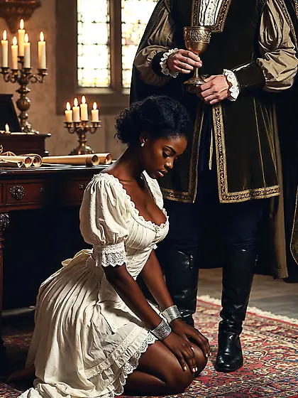 Neger maide on her knes6