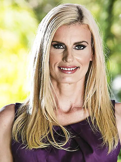 Blonde stripping dress