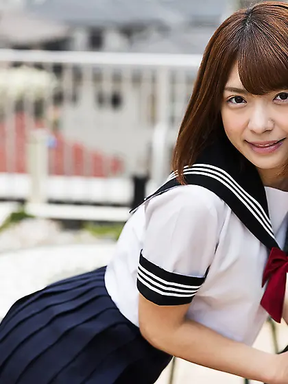 Kawai Japanese schoolgirl shows off her tight hairy pussy