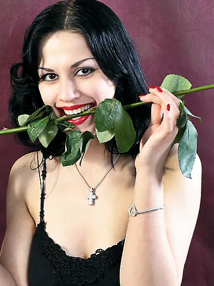 Irina J takes her sexy black lingerie off and teases us with her