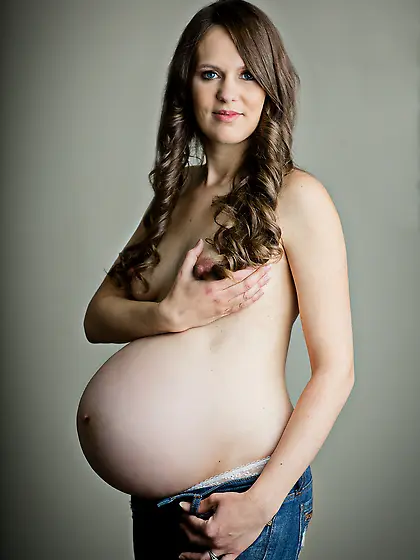 Incredibly Sexy Brunette Pregnant Boudoir