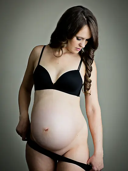 Incredibly Sexy Brunette Pregnant Boudoir