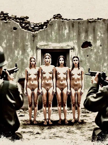 Four female soldiers captured