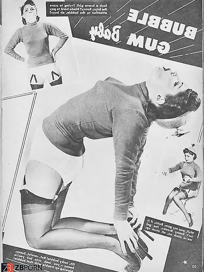 Tights pages from vintage magazines