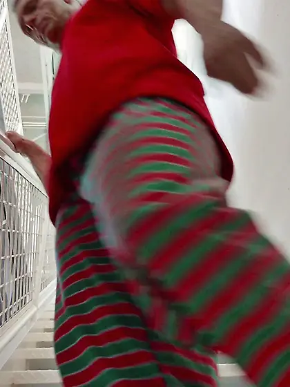 Tiny blonde cutie gets morning drilling by...