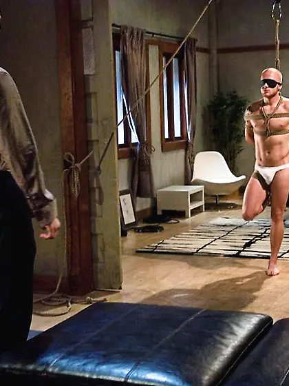 Bound suspended gay mouth