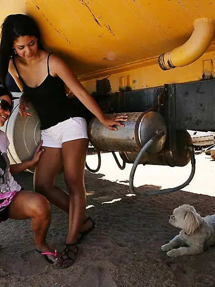 Two brunettes Alyssa Reece and Leah both with sexy slender bodie