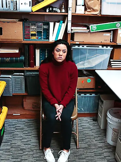 Girl’s big boobs covered in cum by a store...