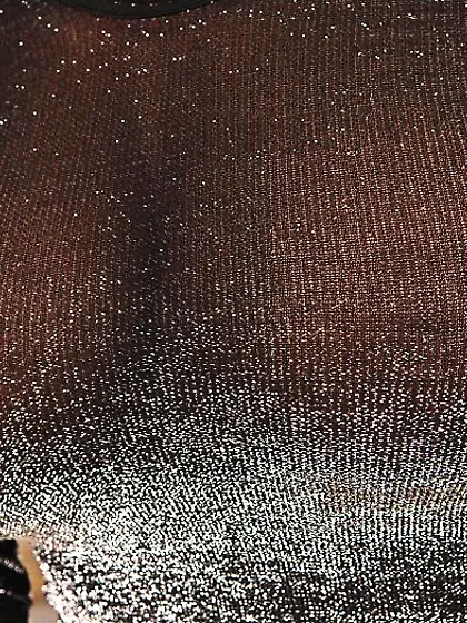 Busty tanned brunette Kate Jones in tight black dress sticking d