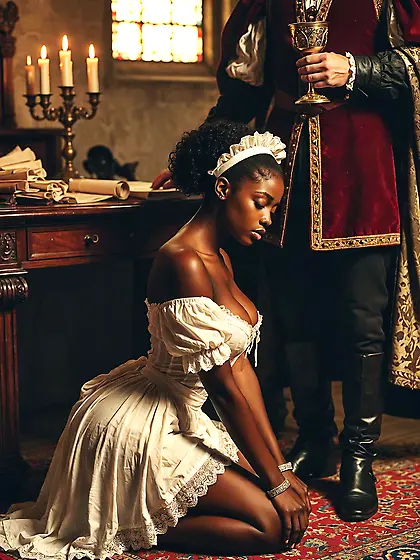 Neger maide on her knes6