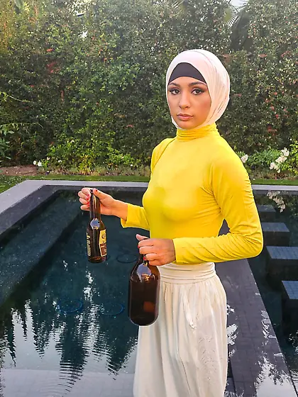 Beautiful Arab girl with natural breasts gets screwed in POV