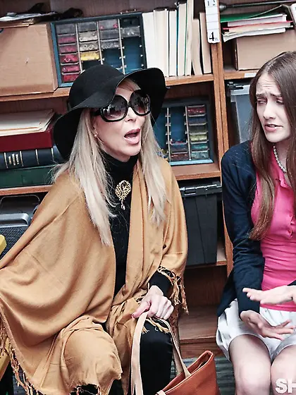 Old lady helps a girl get out of trouble...