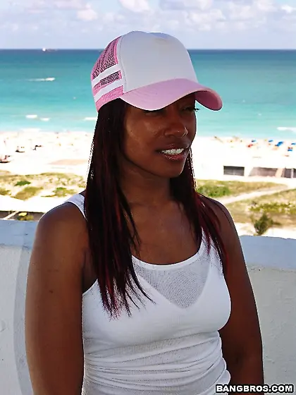 Cherokee takes her sexy lingerie outdoors and shows us her huge