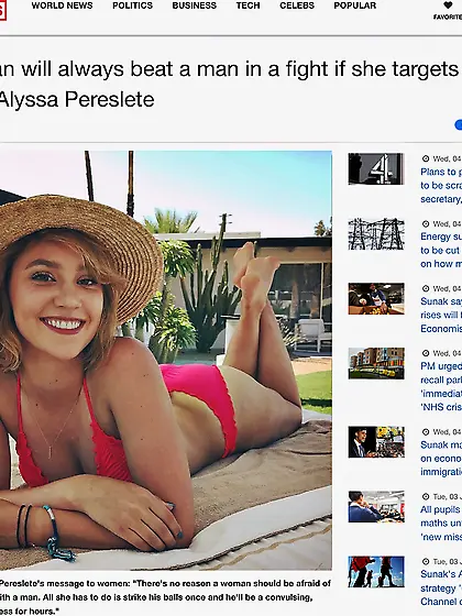 Women who kick balls win fights- Alyssa Pereslete