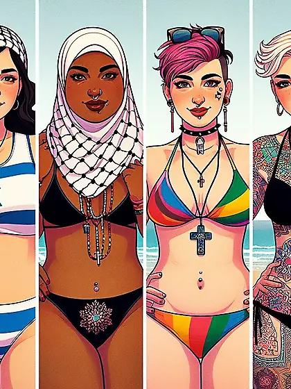 Blasphemy Lesbians Muslim Kafir Israel with Islam