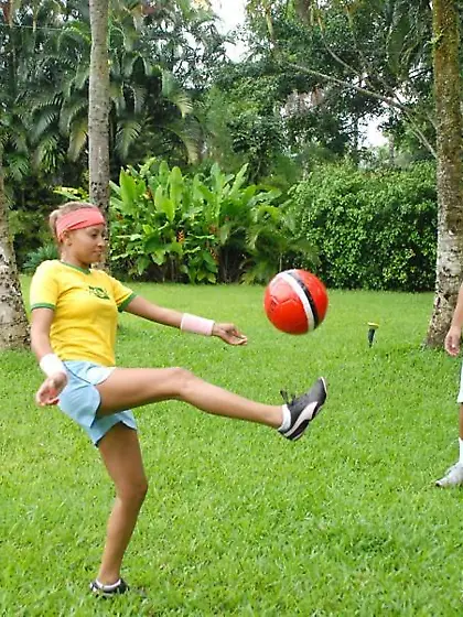 Brazilian-looking brunette Latina plays soccer and gets fucked