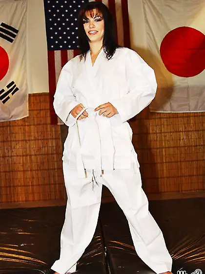 Saucy brunette chick Jezebelle Bond uncovering the beautiful nak