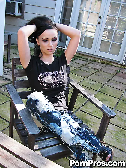 Pale-skinned brunette with a curvy body takes a huge BBC on a co