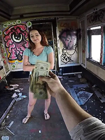 Horny ginger girl Leigh Rose uses her sucking and riding skills