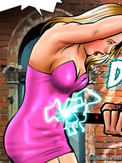 Flawless blonde hit taser