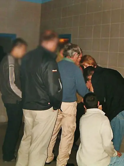 AnjaCawa auf dem Herrenklo