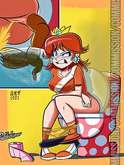 Princess Daisy Farting and Pooping