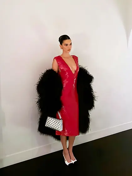 Kendall Jenner in red