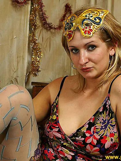 Pretty color pantyhose make girl happy