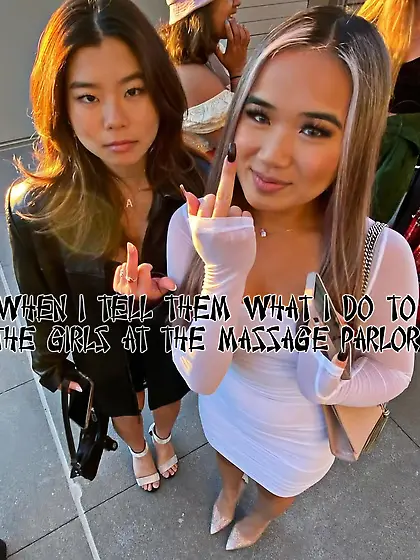 When I tell them about the massage parlor