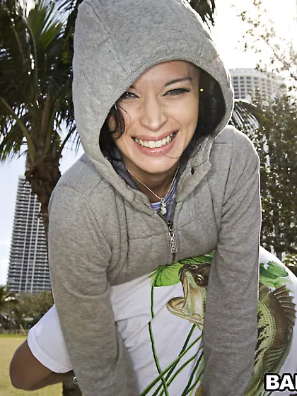 Bailey Brooks takes her little purple thongs off and shows us he