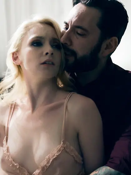 Submissive blonde babe gets fucked hard by tattooed dude