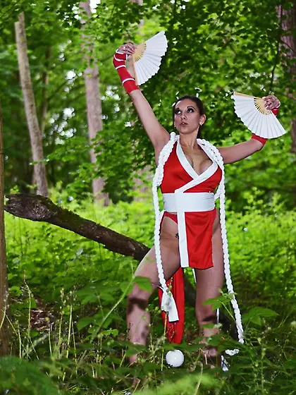 Busty brunette geek girl