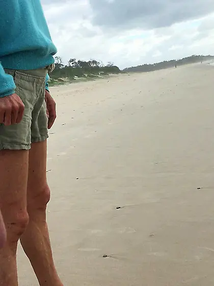 Public erection flasher exhibitionist beach cfnm