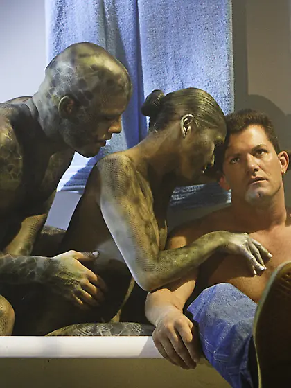 Mika Tan and her naughty lover turn into sex creatures who fuck