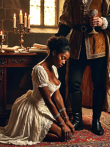 Neger maide on her knes6