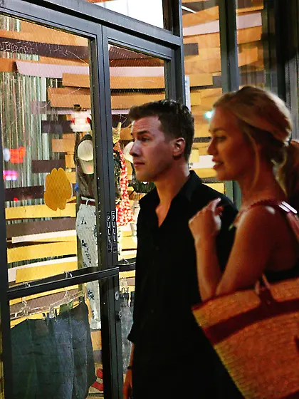 This blonde darling with a nice booty fools around with her hunk