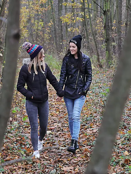 Hungarian sexy brunette lesbians