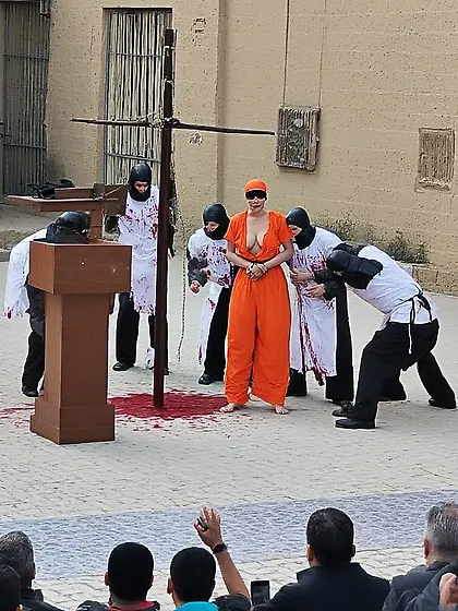 Prisoner of war being executed
