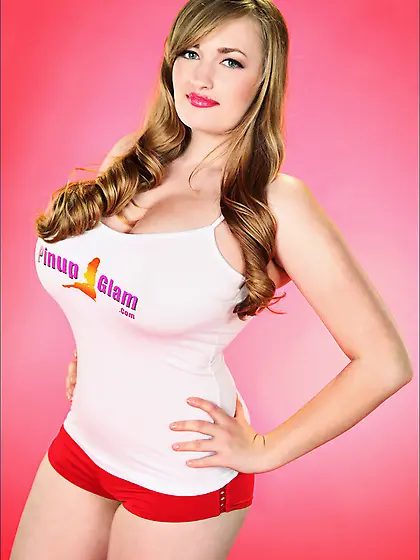 Sensual golden haired busty