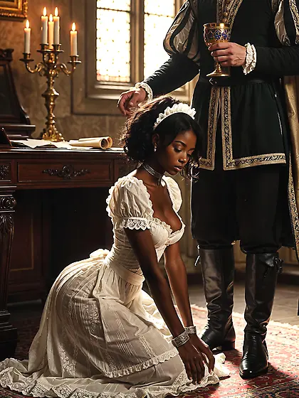 Neger maide on her knes6