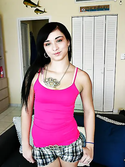 Mandy Sky uncovers tempting curves and big teen ass in lingerie