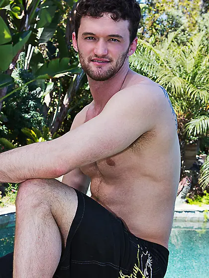 Brunette guy beard showing